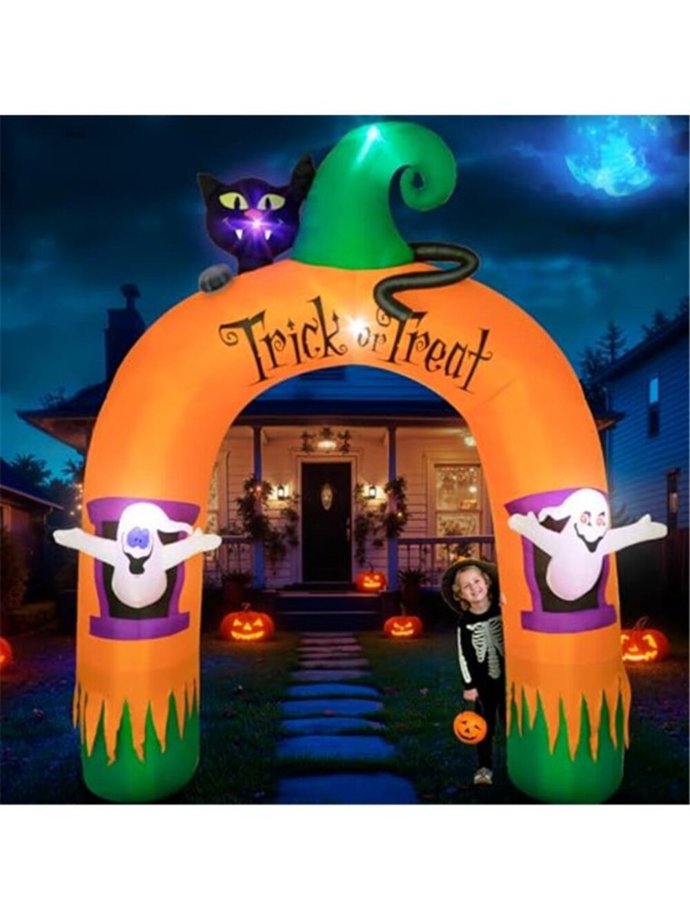 10FT Large Halloween Inflatable Archway Decoration, Halloween Blow Up Lighted